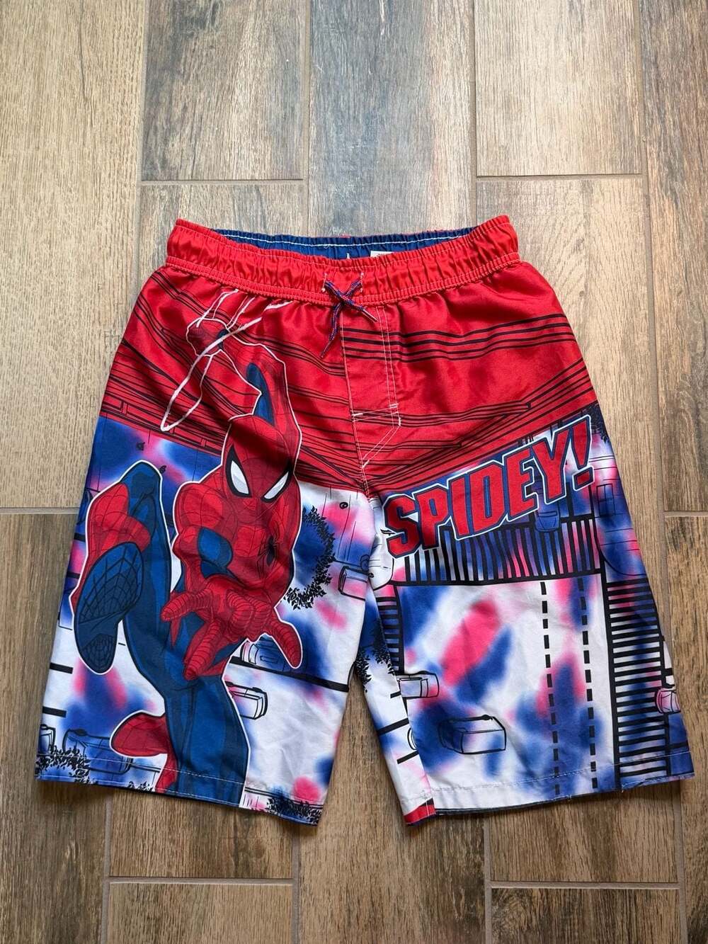 Marvel Spider-Man Boys Swim Trunks Graphic Print Bathing Suit